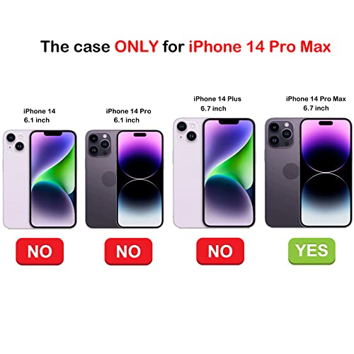 Tekcoo Wallet Case Compatible with iPhone 14 Pro Max (6.7 inch) 2022 Luxury ID Cash Credit Card Slots Holder Carrying Pouch Folio Flip PU Leather Cover [Detachable Magnetic Case] - Marble - color: W-Marble, size: IP 14 Pro Max (6.7")
