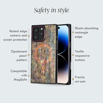 COCOMII Rectangle for iPhone 13 Pro Case, Eclipse Abalone Shell | Compatible with MagSafe Wireless Charging, Shockproof 10ft Drop Protection, Camera & Screen Protection, Premium Glossy Finish - color: Eclipse Abalone Shell, size: iPhone 13 Pro (6.1")