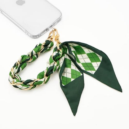 ZOOEASS Phone Wrist Lanyard Gold Metal Scarf Phone Charm Strap with Tether Tab Women Phone Chain Accessories for Handbags - color: Style 9