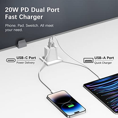 [3 Pack] USB C Charger Block Fast Charging Adpater iPhone 17 Charger Block - color: White, size: 3Pack