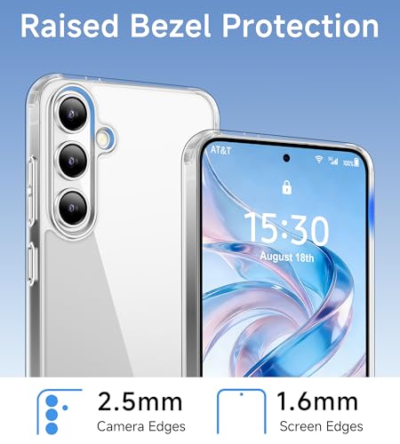 USLAI Case for Samsung Galaxy S24+ Plus, Anti-Yellowing, Crystal Clear Back, Shockproof & Military‑Grade Drop Protection - Transparent - color: Clear, size: Galaxy S24+ Plus