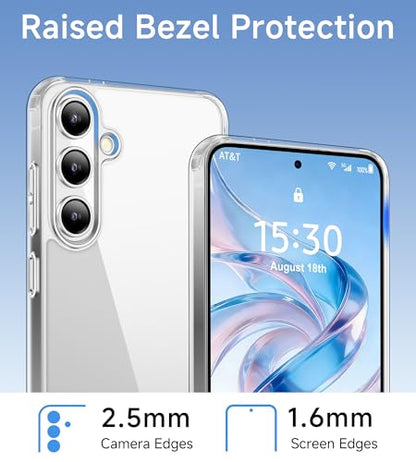 USLAI Case for Samsung Galaxy S24+ Plus, Anti-Yellowing, Crystal Clear Back, Shockproof & Military‑Grade Drop Protection - Transparent - color: Clear, size: Galaxy S24+ Plus