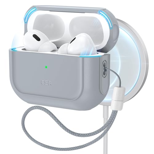 ESR for AirPods Pro 2 Case, Compatible with MagSafe, Gray - color: Gray, size: AirPods Pro 2&1 Case