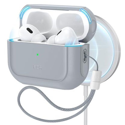 ESR for AirPods Pro 2 Case, Compatible with MagSafe, Gray - color: Gray, size: AirPods Pro 2&1 Case