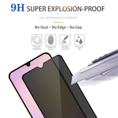 3 Pack Privacy Screen Protector for Samsung Galaxy A25 5G - color: Samsung Galaxy A25