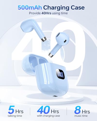KTGEE Wireless Earbuds Bluetooth 5.3 Ear Buds Headphones, 40Hrs Playback - color: Z-Blue