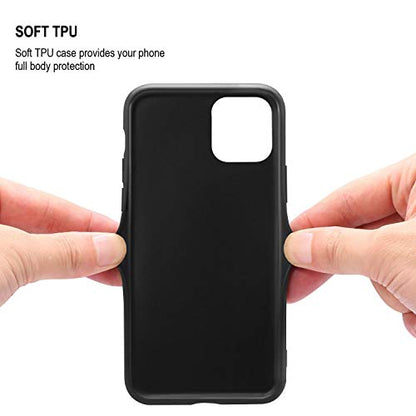 SINIANL Compatible with iPhone 11 Pro Card Case, Ultra Slim Shockproof Leather Credit Card Holder Slot Money Pocket Case, Protective Bumper Phone Cover Gray - color: Gray, size: Compatible with iPhone 11 Pro