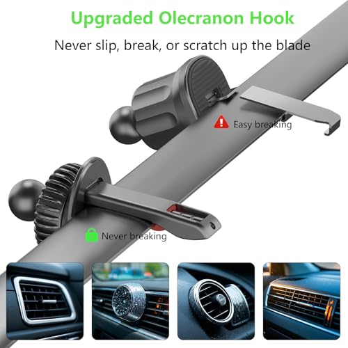 VICTORY & GIFT for 15w MagSafe Car Charger, Magnetic Wireless Car Charger, for MagSafe Car Mount Air Vent/Dashboard Car Phone Holder with 360° Adjustable Aluminum Arm