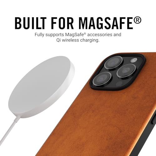 Ridge Case Compatible with iPhone 16 - Compatible with MAGSAFE & Wireless Charging, Aluminum Control Buttons, Dual-Layer Construction, TPU Bumper with Drop Protection (Tobacco Brown) - color: Tobacco Brown, size: iPhone 16