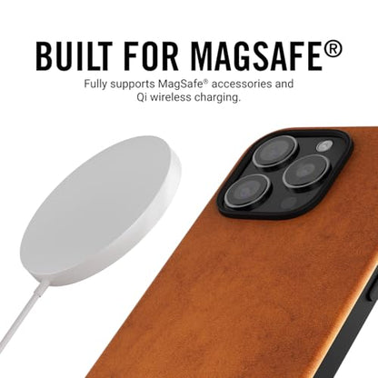 Ridge Case Compatible with iPhone 16 - Compatible with MAGSAFE & Wireless Charging, Aluminum Control Buttons, Dual-Layer Construction, TPU Bumper with Drop Protection (Tobacco Brown) - color: Tobacco Brown, size: iPhone 16