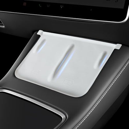 Frani Wireless Charging Pad Cover for 21-23 Model 3 & 21-24 Model Y - color: White, size: Model 3(2021-2023);Model Y(2021-2025)