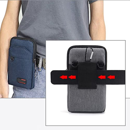 Travel Cell Phone Pouch Belt Pouch, Phone Holster Crossbody Bag with Shoulder Strap for iPhone Case Holder for Hand with Neck Lanyard Smartphone Walking Passport Wallet (Light Grey B) - color: Light Grey B