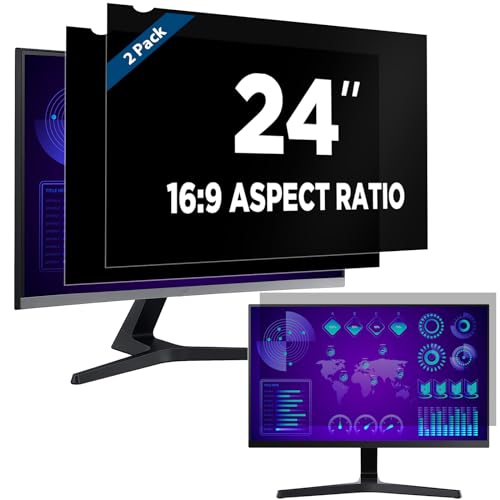 Magicmoon 2-Pack 24 Inch Computer Privacy Screen Filter for 16:9 Monitor