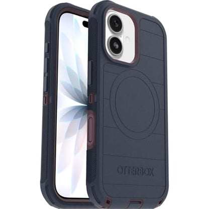 OtterBox iPhone 17 (Only) - Defender Series Case - Indigo Tulip (Blue & Purple) - Snaps on MagSafe - Tough - Rugged & Durable - color: Indigo Tulip (Blue & Purple), style: iPhone 17