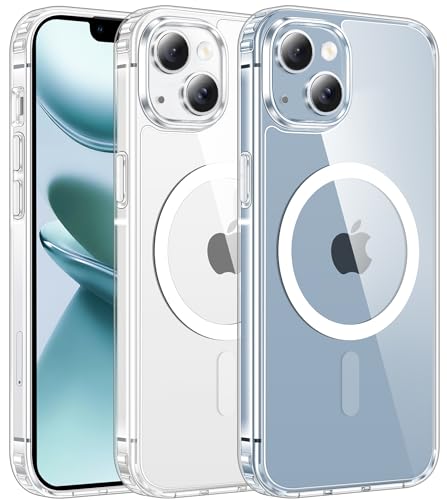 FNTCASE for iPhone 14 Plus Case Compatible with Magsafe Clear Phonecase | Anti Yellowing, Military Grade Drop Protection, Slim Magnetic Phone Cases, Shockproof Bumper, Transparent Cell Cover - color: A-Clear, size: For Iphone 14 Plus 6.7 Inch