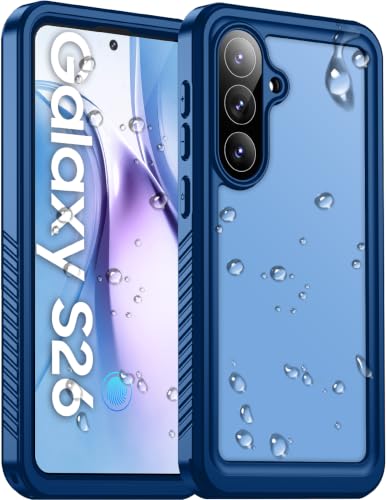 Designed for Samsung Galaxy S26 Case Waterproof, Built-in Lens & Screen Protector Military Shockproof Dropproof IP68 Underwater Full Body Phone Case for Galaxy S26 5G 6.3"-Blue/FG - color: Blue, size: Samsung Galaxy S26 6.3"