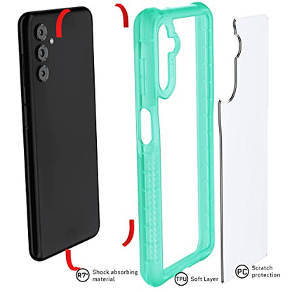 Ghostek COVERT Teal Clear Galaxy A13 5G Phone Case Shockproof Grip Bumper Protective Cover Slim Fit Thin Lightweight Design Cases Designed for 2021 Samsung Galaxy A13 5G (6.5in) (Teal-Limited Edition) - color: Teal [Limited], size: Galaxy A13 5G
