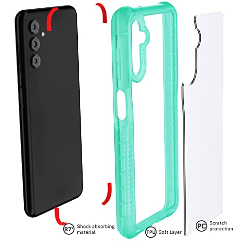 Ghostek COVERT Teal Clear Galaxy A13 5G Phone Case Shockproof Grip Bumper Protective Cover Slim Fit Thin Lightweight Design Cases Designed for 2021 Samsung Galaxy A13 5G (6.5in) (Teal-Limited Edition) - color: Teal [Limited], size: Galaxy A13 5G