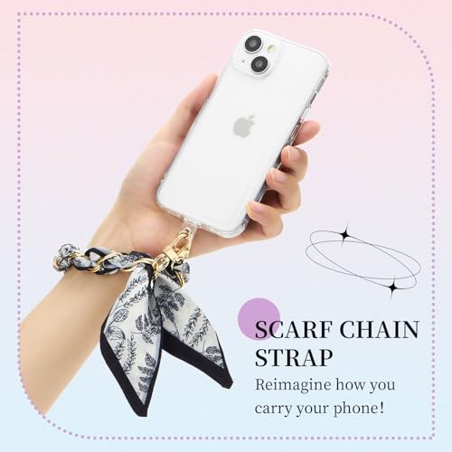 ZOOEASS Phone Wrist Lanyard Gold Metal Scarf Phone Charm Strap with Tether Tab Women Phone Chain Accessories for Handbags - color: Style 8