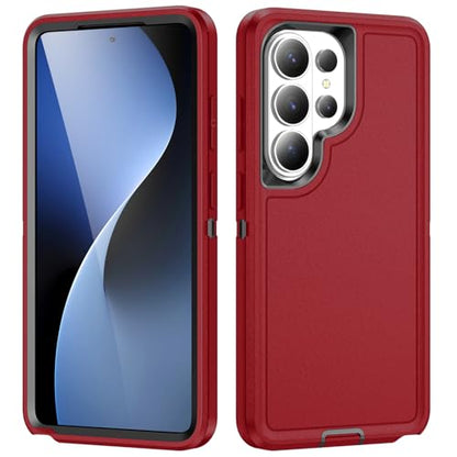 Shockproof Case for Samsung Galaxy S26 Ultra 6.9 inch,Heavy Duty Rugged Military Grade Protection,Hard Sturdy Phone Cover for Samsung S26 Ultra,Black Red - color: Black Red
