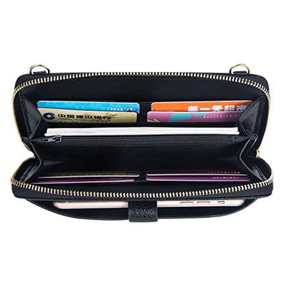 K . A Womens Wristlet Wallet Crossbody Bag Cellphone Purse Handbag RFID Card Slots 2 Strap Wrist - color: Rose Gold