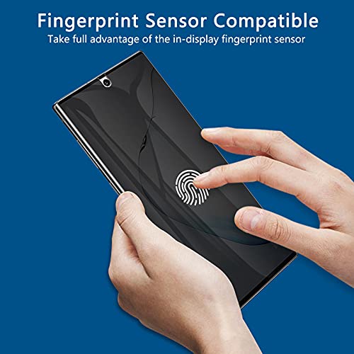LYWHL 2 Pack for Samsung Note 10 Privacy Screen Protector, Anti-Spy Flexible Film Full Adhesive Screen Protector for Galaxy Note 10 6.3" [Not for Note 10 Plus] [Support Fingerprint ID] - Black - size: Samsung Galaxy Note 10