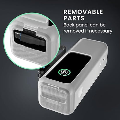 kwmobile Case Compatible with Anker Power Bank 25000mAh (A1695H11) - Portable Powerbank Cover - External Battery Charger Bag, Shockproof - Transparent - color: transparent
