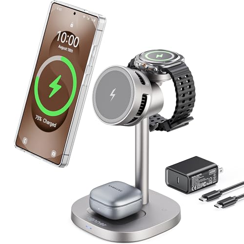 Qi2 15W Wireless Charging Station with TEC Cooling for Samsung Z Fold 8 - color: Titanium Gold