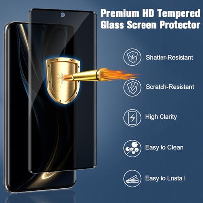 [2 Pack] Galaxy S20 Plus Privacy Screen Protector, 3D Curved Tempered Glass Anti-Spy 9H Hardness Film for Samsung Galaxy S20 Plus 6.7 " [Don’t Support Fingerprint Unlock] Scratch Resistant Bubble Free