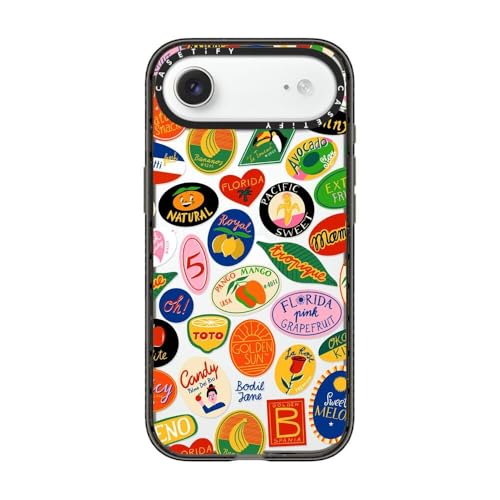 CASETiFY for iPhone Air Case - Impact | Slim Fit | 8.2 ft. 4X Military Grade Drop Protection | FRUIT STICKERS | Black - color: FRUIT STICKERS, size: Iphone Air (6.5")