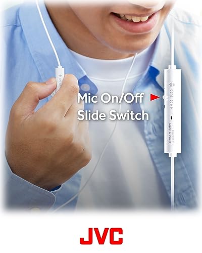 JVC USB-C Wired Earbuds Headphones, Delay-Free for Videos and Gaming, Built-in DAC Reduces Noise and Improves Sound Quality, 10.7 mm Diameter Neodymium Drivers - HAFR17UCB (Black) - color: Black