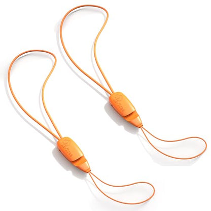 E-Tree 2 Pack Multi-Purpose Wrist Lanyard Hand Strap for Cell Phone Case Camera Airpods Keys Keychain Keys USB Flash Drive - color: Orange & Orange