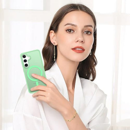 BENTOBEN Magnetic for Samsung Galaxy S24 Plus Case [Compatible with Magsafe] Translucent Matte Slim Fit Shockproof Anti-Yellow Women Men Protective Phone Cover for Galaxy S24 Plus 6.7", Matcha Green - color: Matcha Green