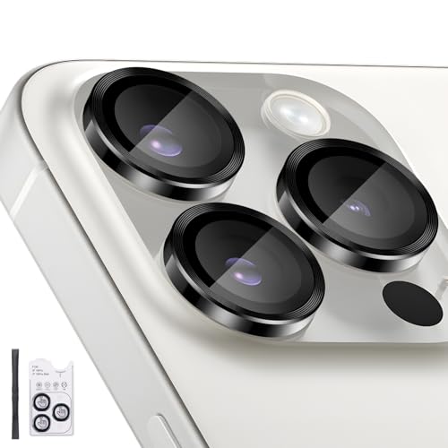 Camera Lens Protector for iPhone 16 Pro/16 Pro Max, Black - color: Black