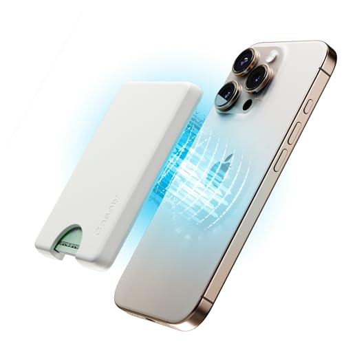 Casely MagWallet | Soft White | Slim Wallet Card Holder | Compatible with MagSafe | Soft-Touch Hard Silicone | Holds Up to 3 Cards - color: Soft White