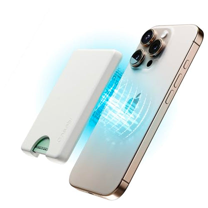 Casely MagWallet | Soft White | Slim Wallet Card Holder | Compatible with MagSafe | Soft-Touch Hard Silicone | Holds Up to 3 Cards - color: Soft White