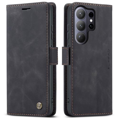 Compatible with Samsung Galaxy S26 Ultra Case with Card Holder, Kickstand Protective Flip Folio Leather Wallet Case for Galaxy S26 Ultra 5G 6.9 inch (Black) - color: Black, size: S26 Ultra 6.9 Inch