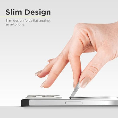 PureGear Magnetic Phone Ring Grip, for MagSafe Kickstand Holder - color: Brushed Silver