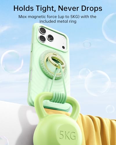 SYNCWIRE Magnetic Phone Ring Holder, for MagSafe Phone Grip Stand Kickstand - color: Melon Pop