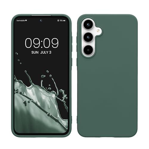kwmobile Case Compatible with Samsung Galaxy A55 5G Case - Soft Slim Protective TPU Silicone Cover - Forest Green - color: forest green, size: Galaxy A55 5G