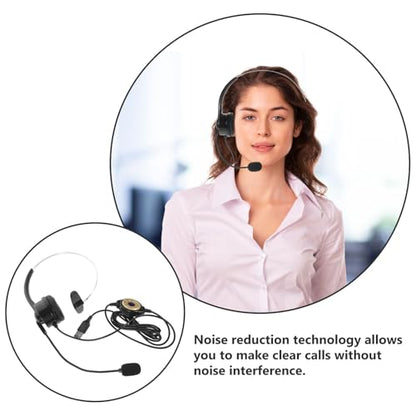Veemoon Black Single Ear Call Headset with Microphone for Gaming