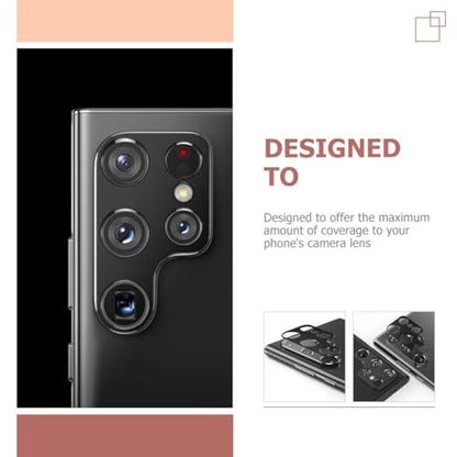 VILLCASE 4pcs 4pcs Camera Lens Protectors for Ultra Rear Camera Cover Anti-scratch Hardness Phone Lens Films with Accurate Fit and Practical Protection