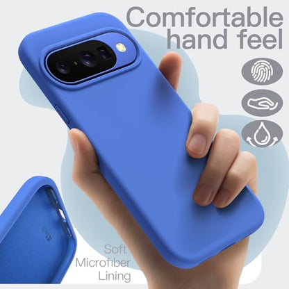 JETech Silicone Case for Google Pixel 10/10 Pro, Indigo | Silky Soft Touch, Shockproof Protection, Scratch Resistant, Microfiber Lining - color: Indigo, size: Pixel 10/10 Pro