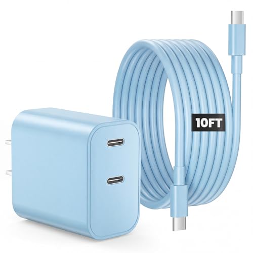 iPhone 18 17 16 15 Charger Fast Charging, 20W Dual Port USB C Charger Block - color: Blue