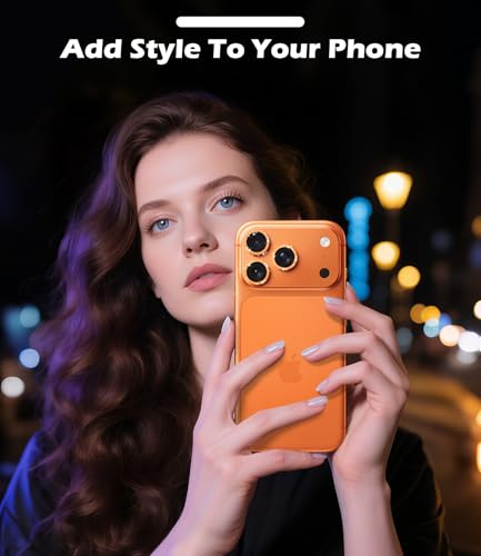 imluckies Camera Lens Protector for iPhone 17 Pro/iPhone 17 Pro Max - color: Bling Orange