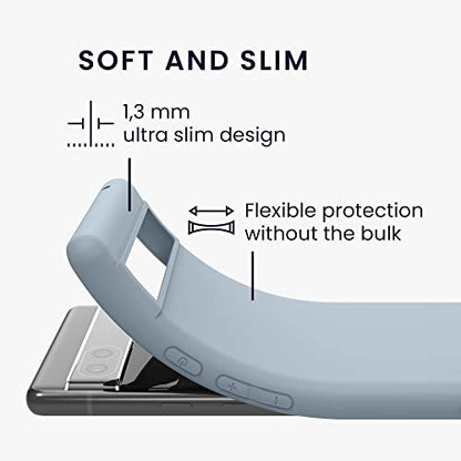 kwmobile Case Compatible with Google Pixel 6a Case - Soft Slim Protective TPU Silicone Cover - Light Blue - color: light blue