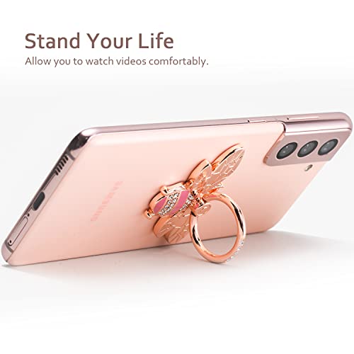 Allengel Cute Bee Phone Ring Grip Holder, Rosegold - color: rosegold