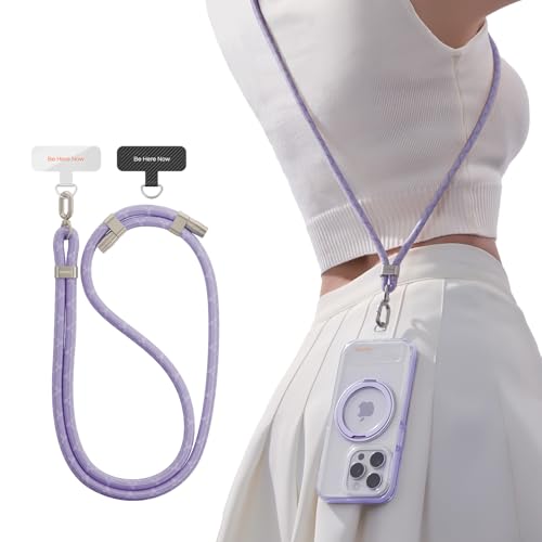 TORRAS Phone Lanyard Crossbody, Adjustable Anti-Theft Neck Strap, Purple - color: 5-purple