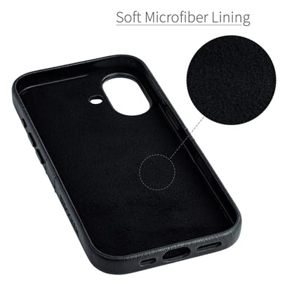Dockem Card Case for iPhone 17 with Magnetic Mounting Plate, Camera Control Button, Wallet with 2 Holder Slots: M2 Exec Premium Synthetic Leather (Black) - color: Black, size: 17