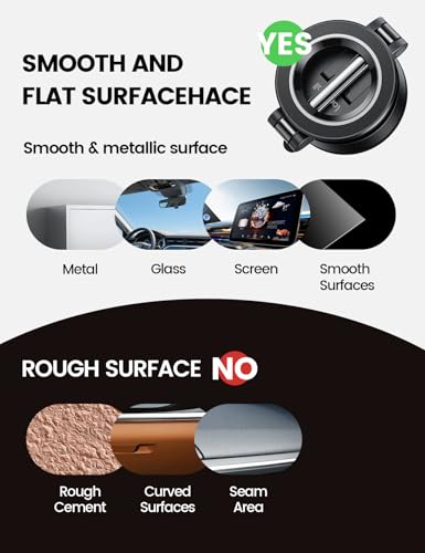 Lamicall for Magsafe Car Mount Dashboard Windshield 70LBS Powerful Suction - color: Black
